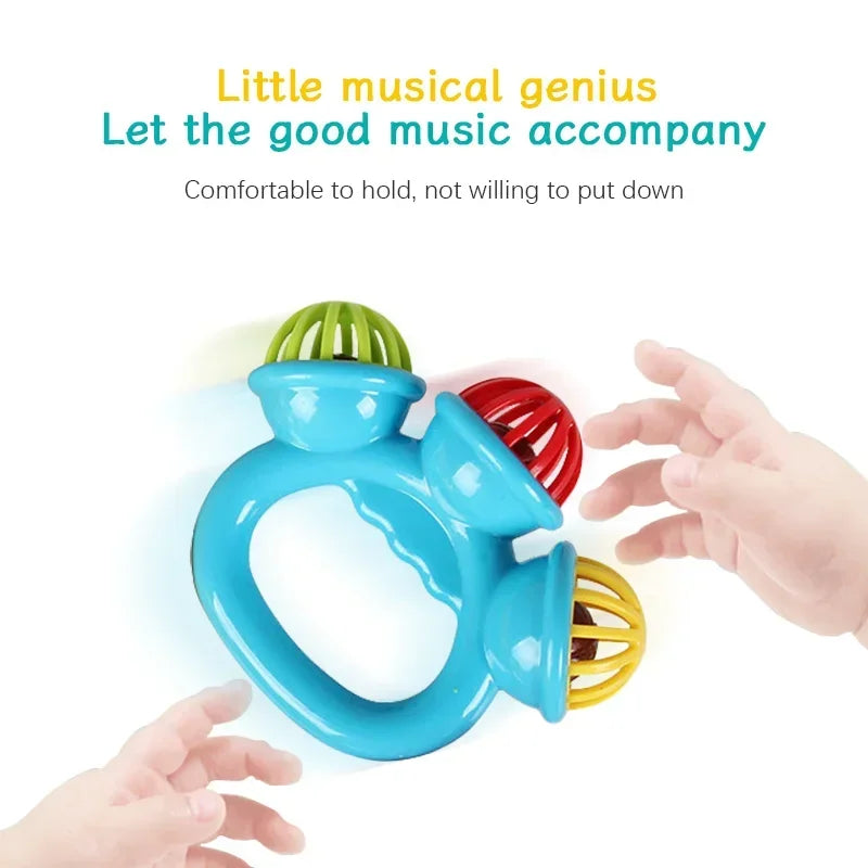 1/4pcs Newborn Hand Rattle, Grasping Hand Toy. Made of Safety Material