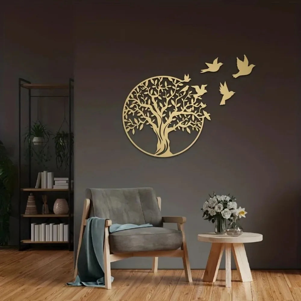 Black Metal Tree of Life Outdoor and Home Decor