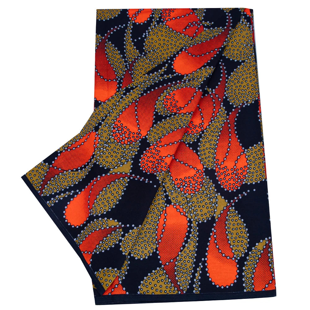 Ankara African Double Print Batik, Real Wax Fabric, Sewing Wedding Dress, Quilting, Polyester