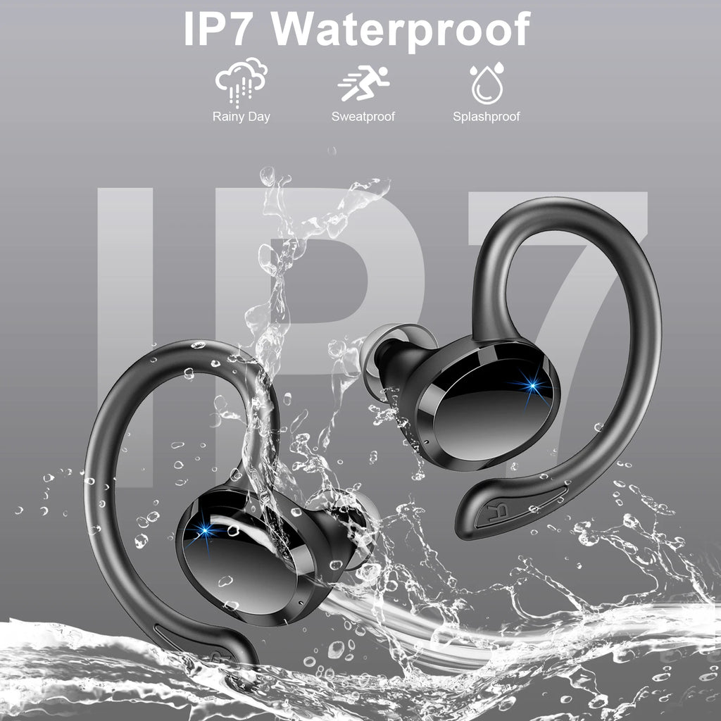 Wireless Earbuds, Bluetooth 5.3 Earbuds Stereo Bass, Noise Cancelling Mic., Waterproof, 40h Playback