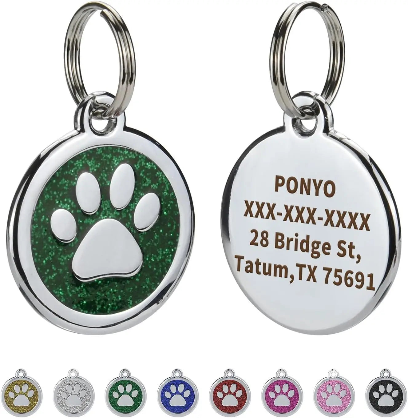 Pet ID Tag Free Engraving Personalized For Dogs and Cats