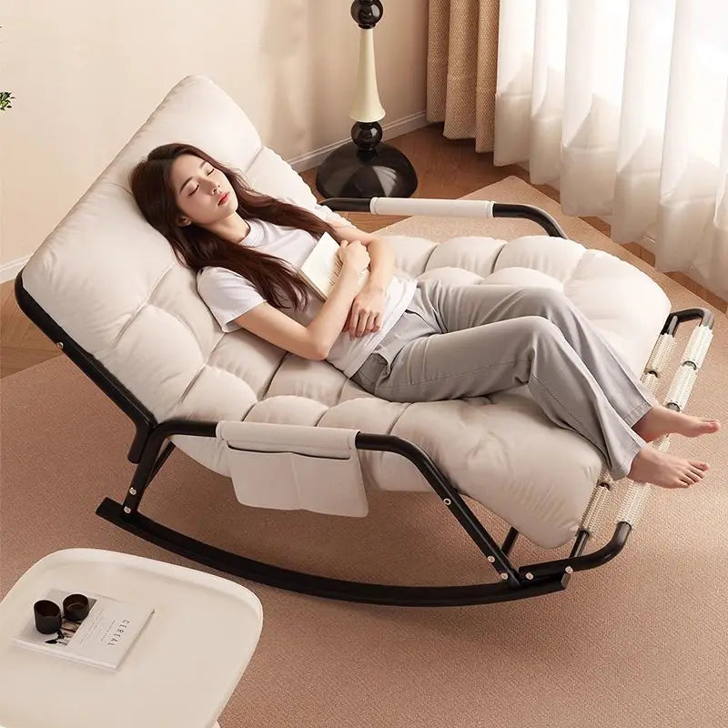 Recliner Rocking Chair, Sitting and Sleeping, Dual Purpose