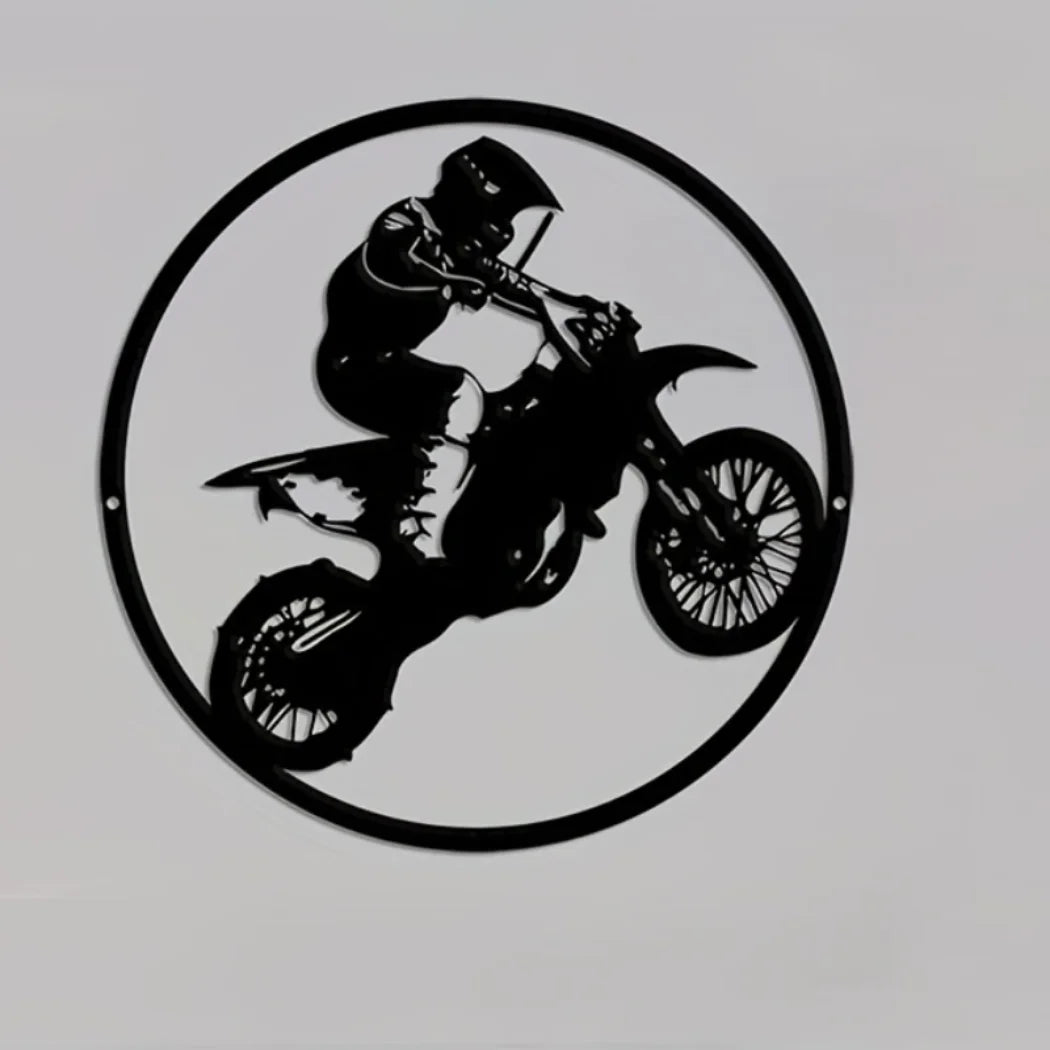 Biker Black Metal Wall Art