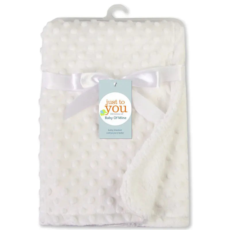 Baby Blanket, Newborn Thermal Soft Fleece Solid Color Quilt