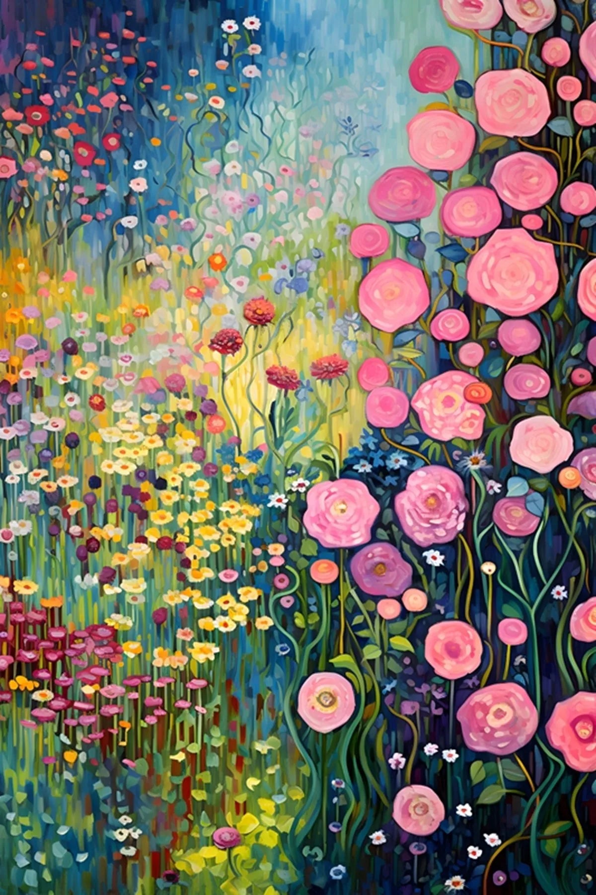 Beautiful Colorful Abstract Flower Canvas Poster Wall Art Pictures