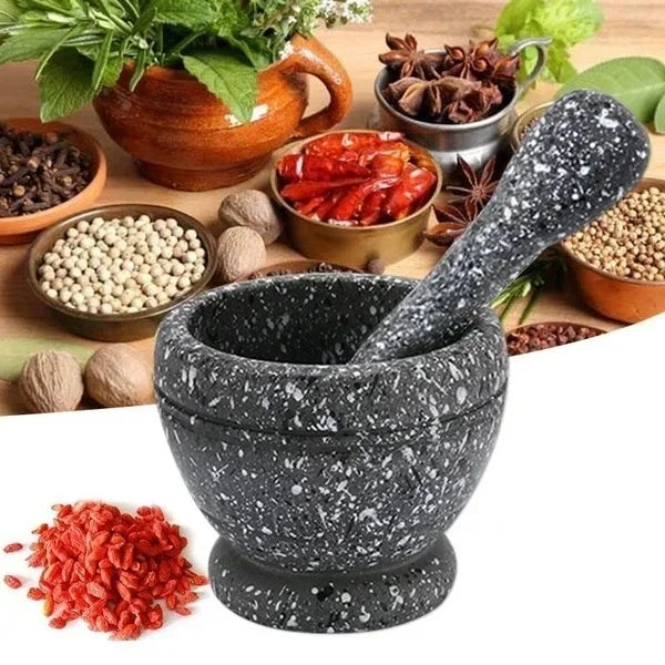 Mortar and Pestle Resin Set For Crushing and Mixing Spice