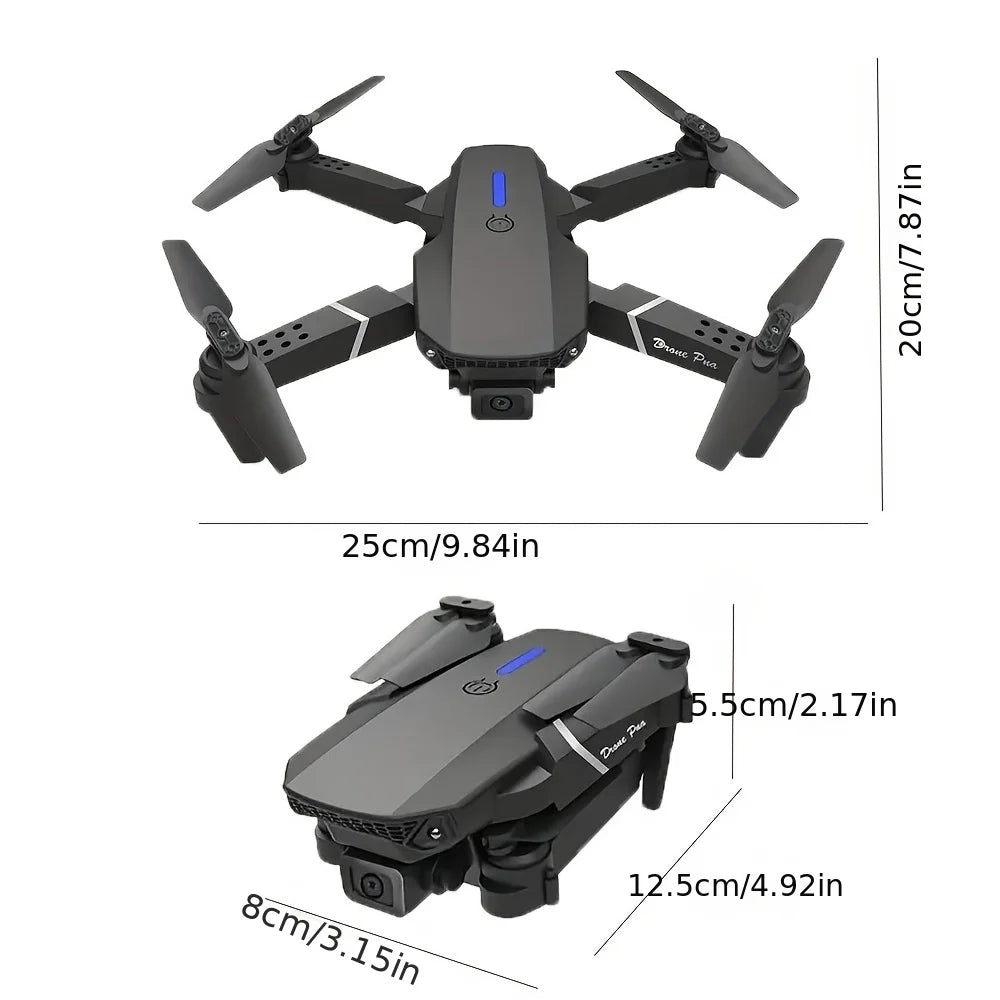 2024 E88Pro RC Drone 4K Professional with 1080p Wide Angle HD Camera Foldable Helicopter WIFI