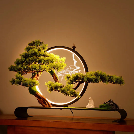 Welcome, Pine Bonsai, Micro Landscape, Zen Soft Decoration
