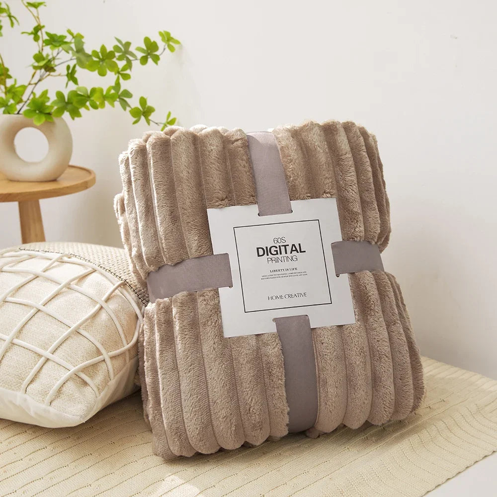 Fluffy Velvet Blanket Plush, Throw or Bed Blanket