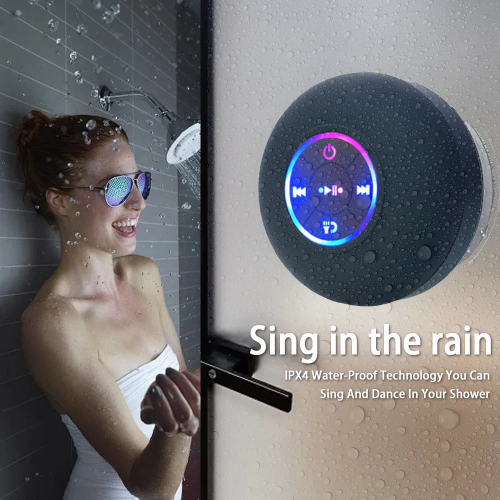 Portable Wireless Bluetooth Speaker LED IPX4 Waterproof Mini Stereo Sound Box