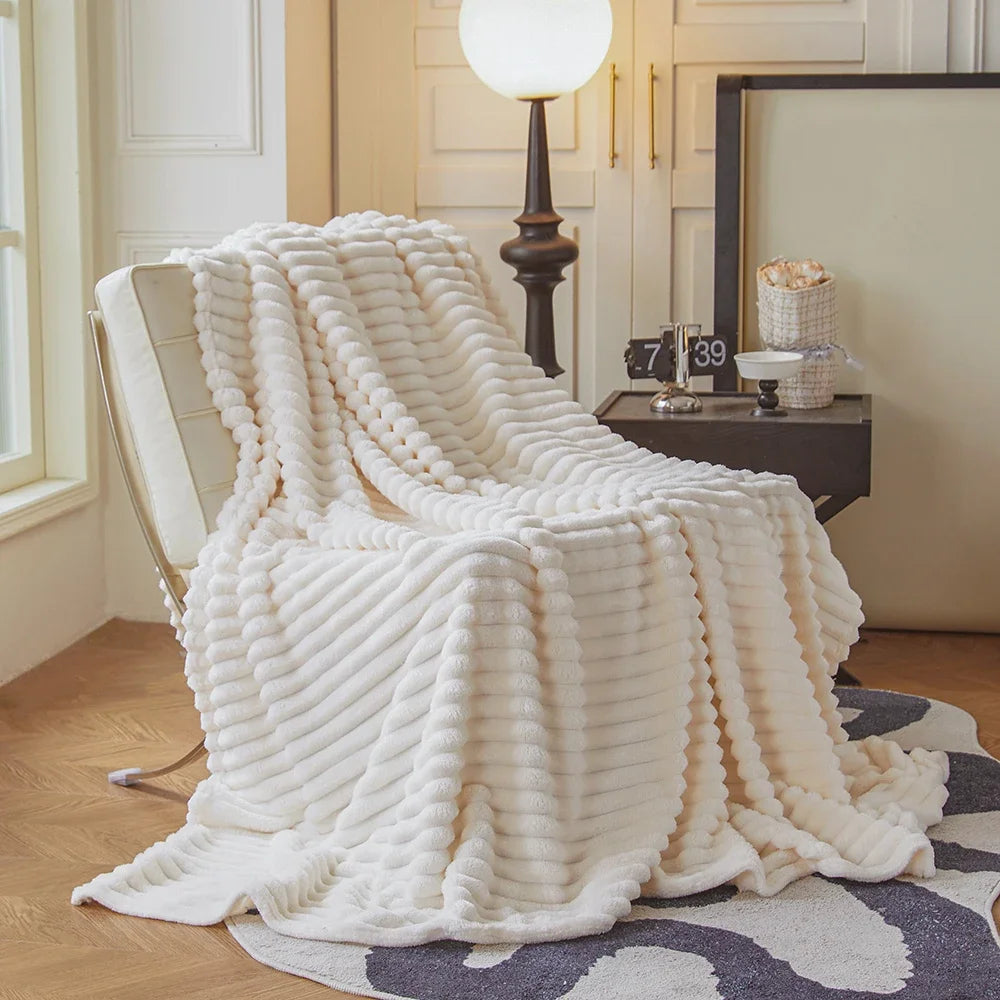 Fluffy Velvet Blanket Plush, Throw or Bed Blanket