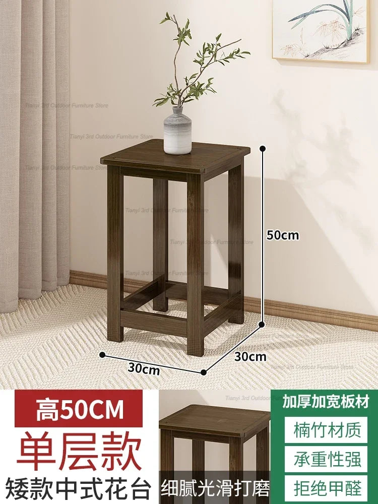 Wood Flower Plant Stands Indoor Outdoor