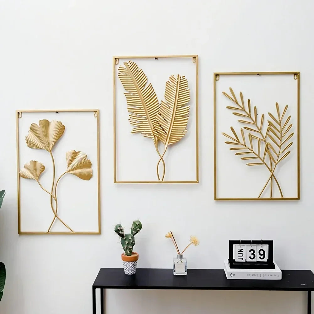 Jungle Leaves Metal Wall Art Creative