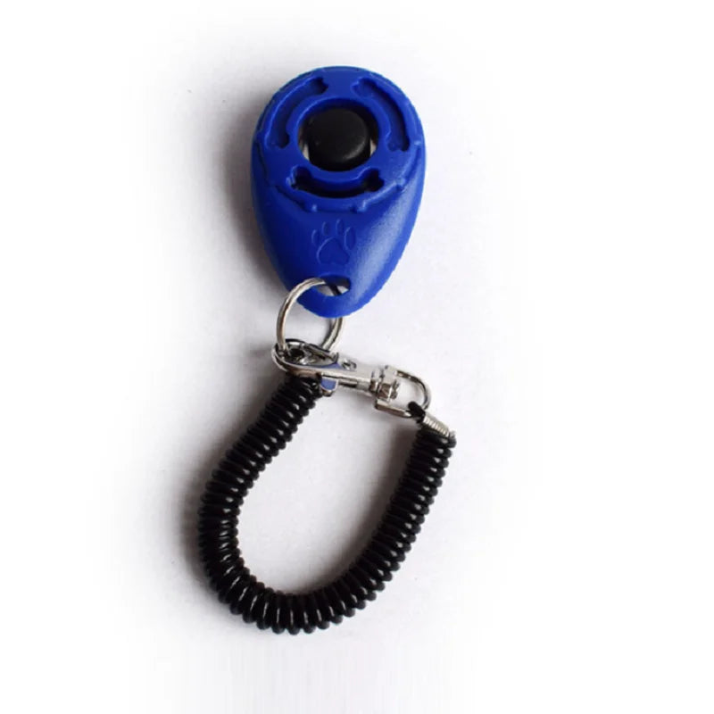 Dog Training Clicker Adjustable Wrist Strap Key Chain