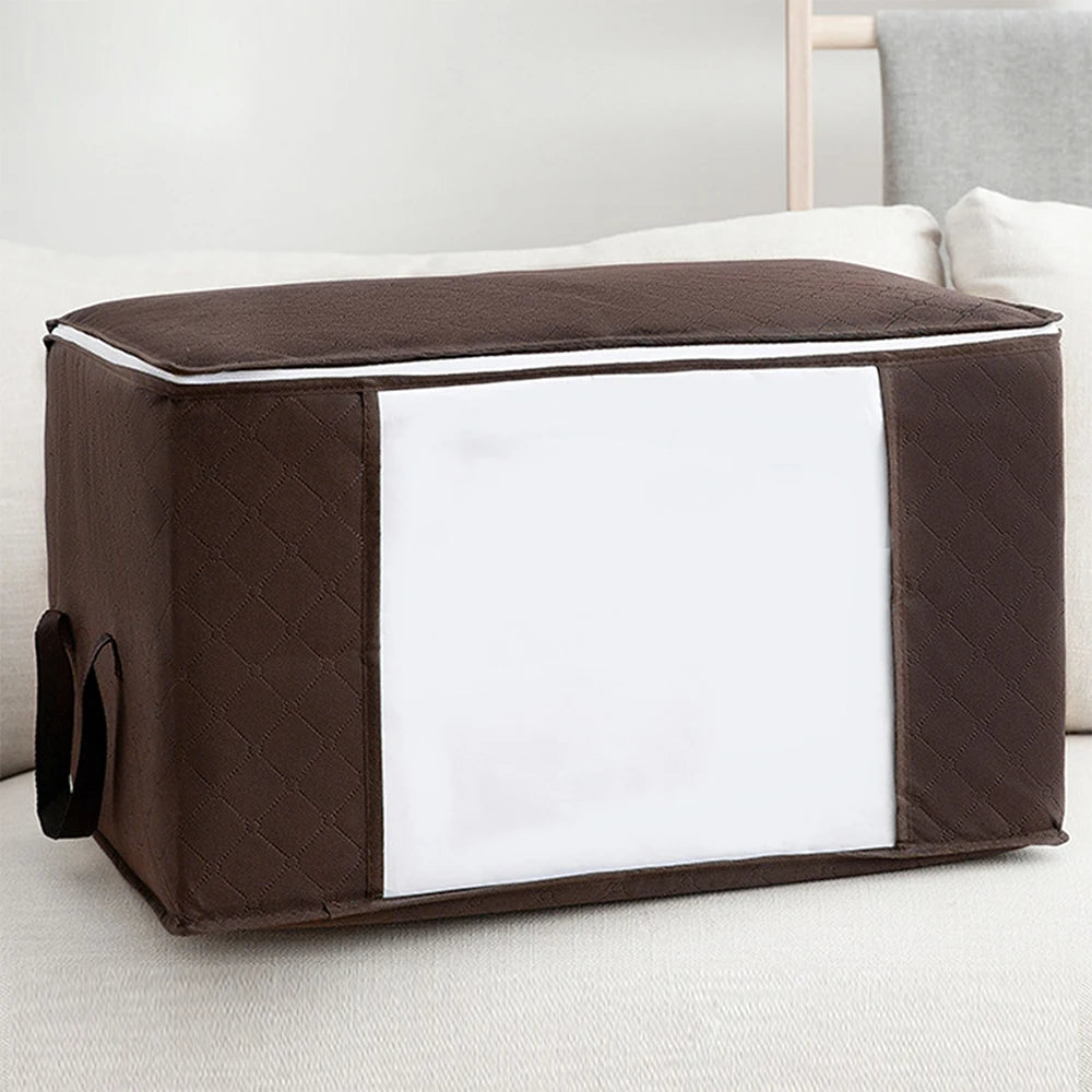 Large Capacity Clothes storage bag, Foldable Blanket Storage, Use For Closets