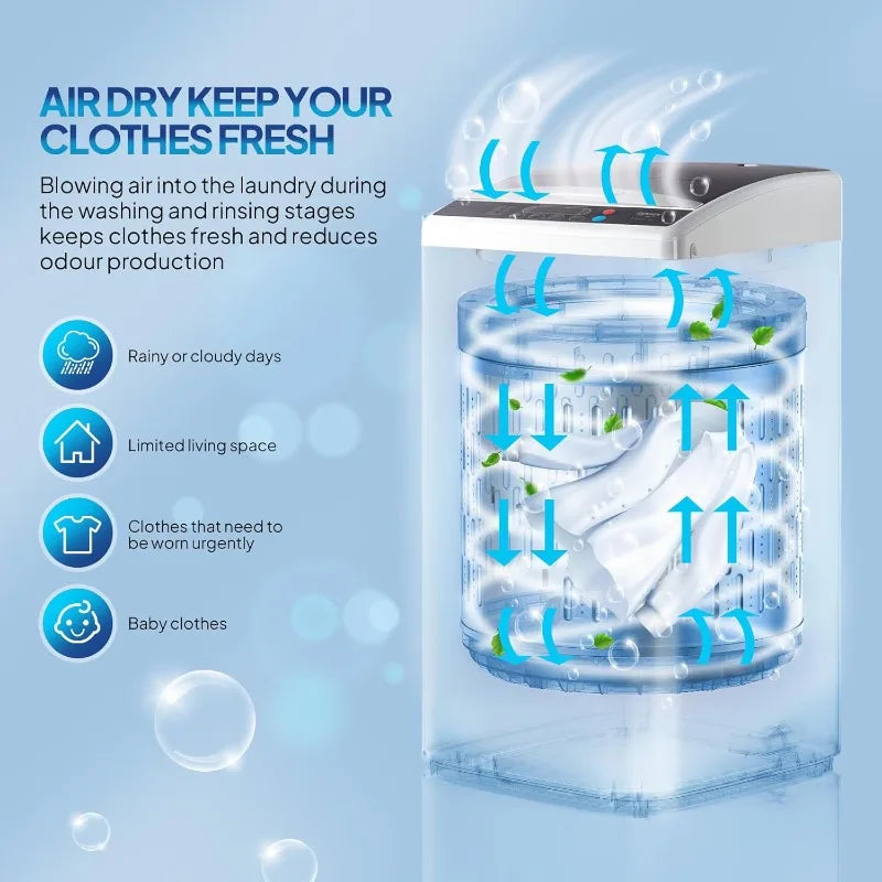 ROVSUN 25LBS Portable Washing Machine Full-Automatic 110V Compact Washer