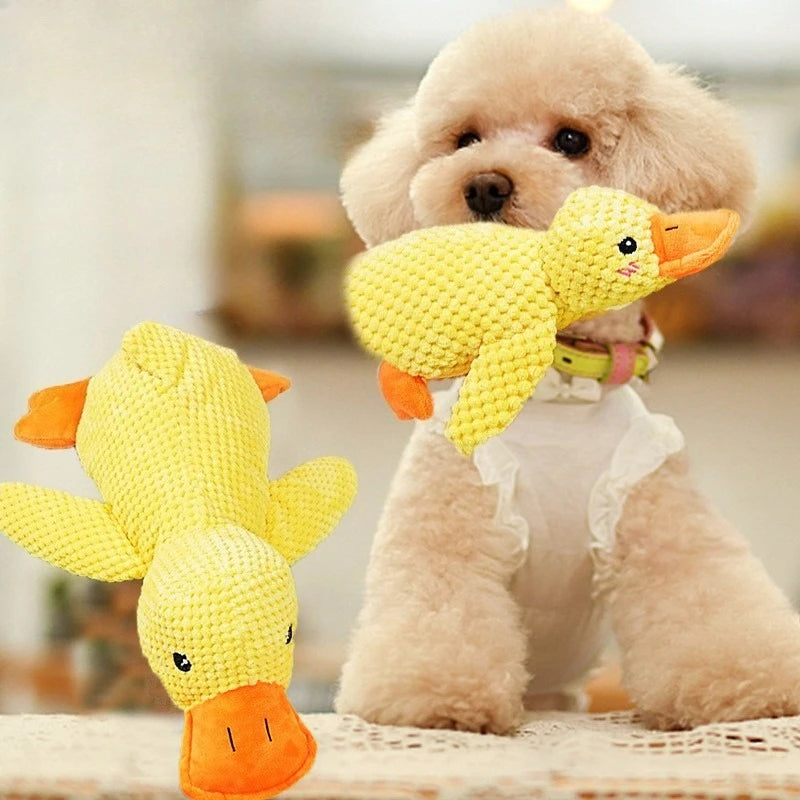 Plush Companion Sleeping Duck Dog Toys for Small Large Dogs Bite Resistant Teeth