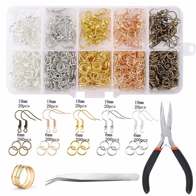 Jewelry Making Supplies Kit With Tools, Earring Charms, Jewelry Wires, Findings