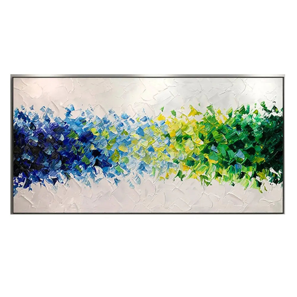 Hand Painted Abstract Colorful Canvas Textured
