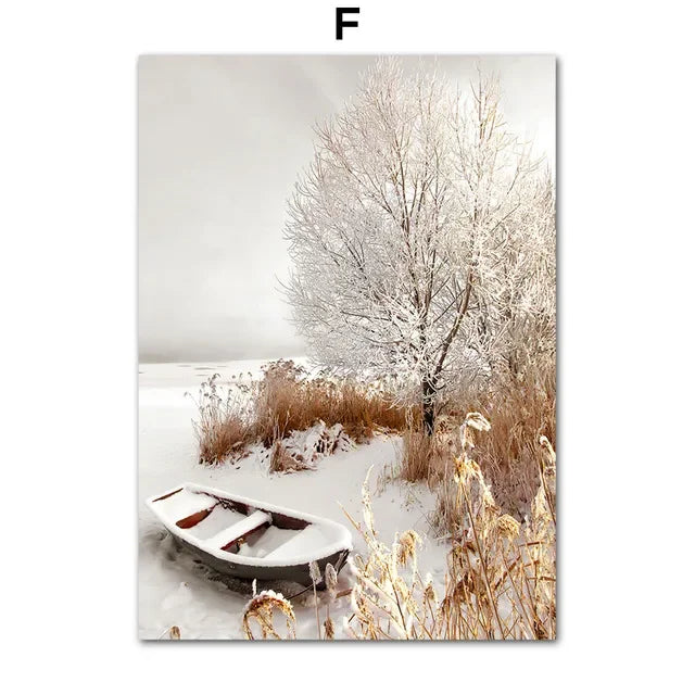 Modern Forest Winter Landscapes On Canvas