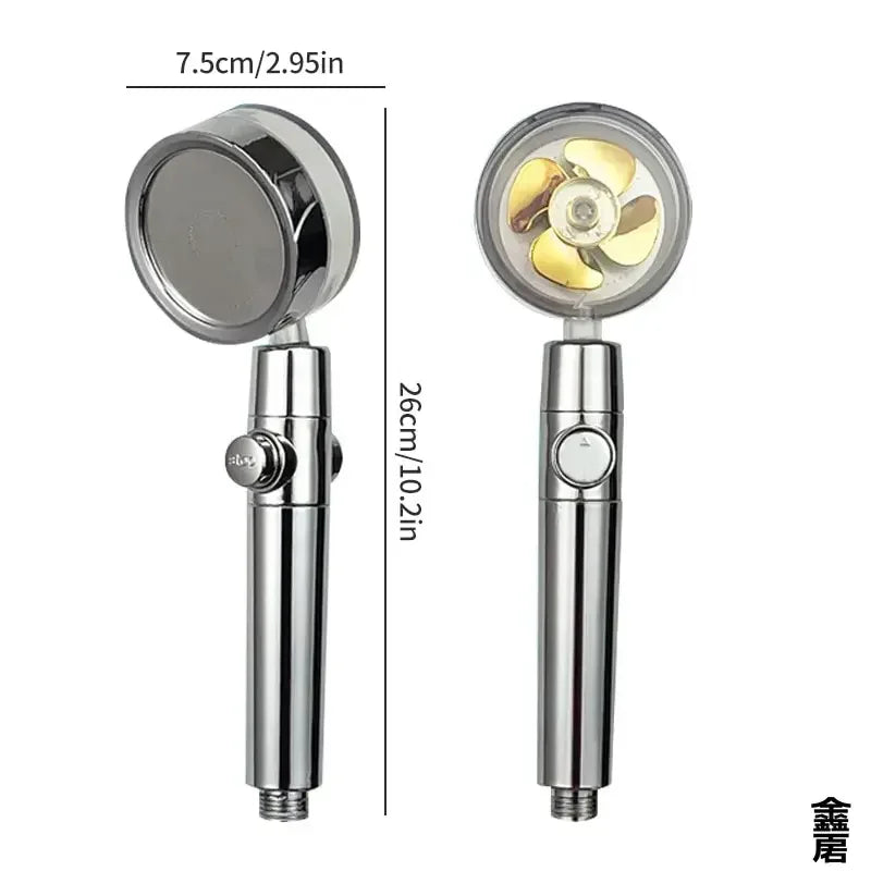 Pressurized, Water Saving 360 Twin Turbo Fan Shower head