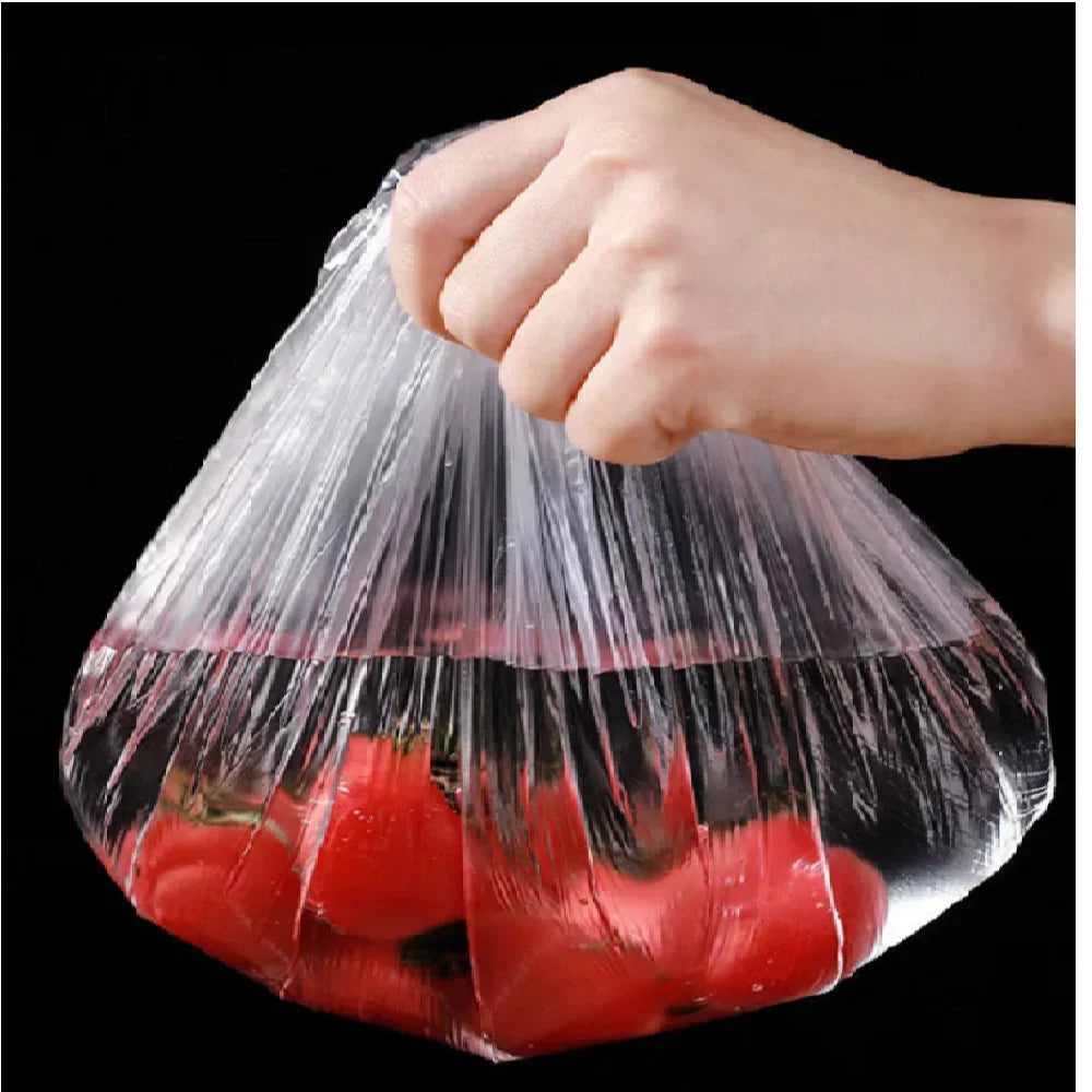 Elastic Food Covers 100Pcs, Plastic Bowl Lids, Seals in Freshness.