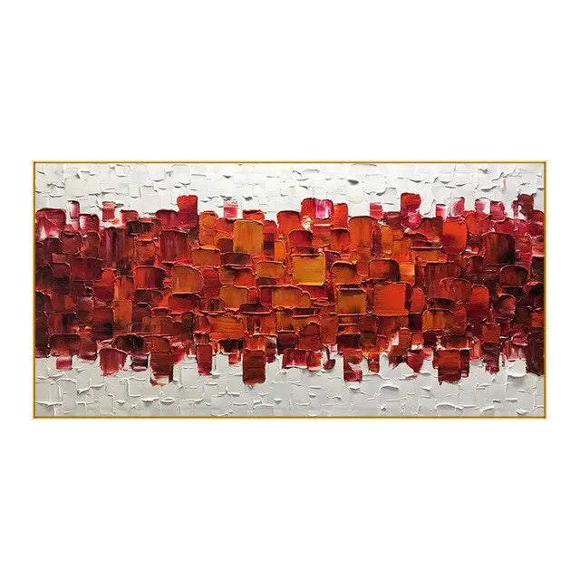 Hand Painted Abstract Colorful Canvas Textured