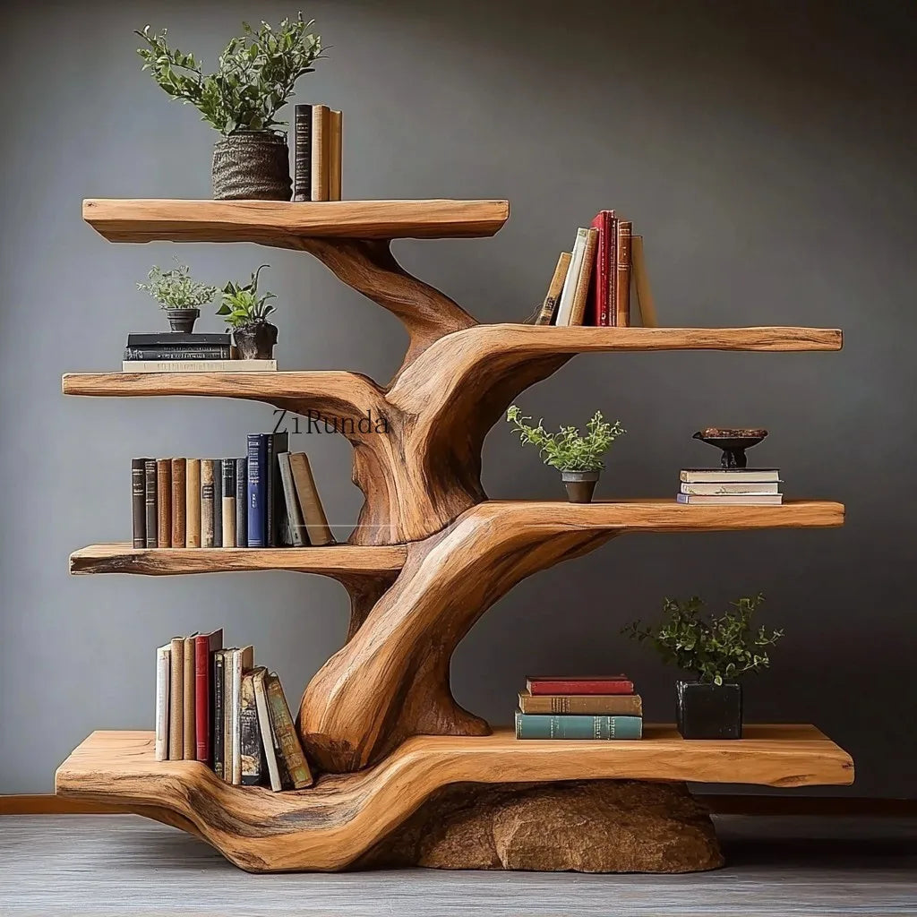 Chinese Solid Wood, Natural Edge Shelf