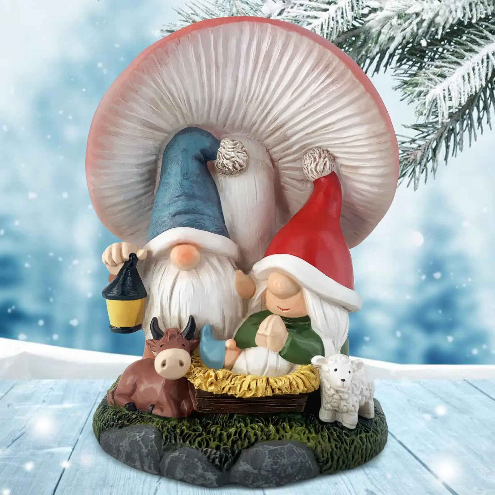 Christmas Indoor Decoration Gnome Nativity Scene
