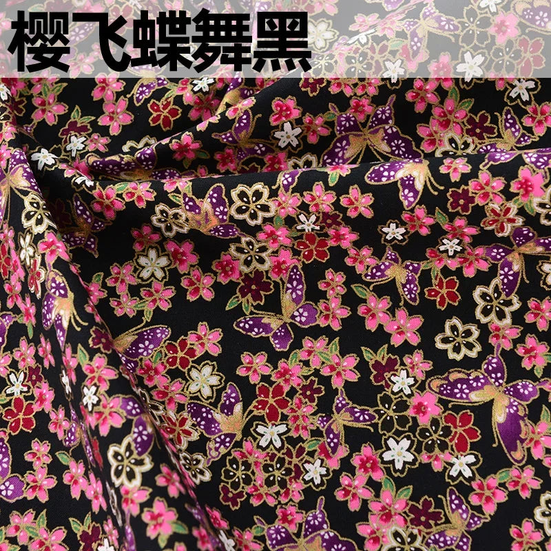 Pure Cotton Fabric Japanese Style Print 100cm x 145cm