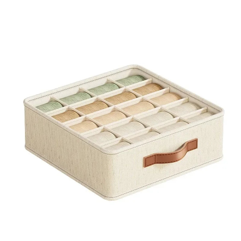 1-5Pcs Fabric Drawer Organizers For Underwear, Socks, Bras. Closet Storage Box with Dividers