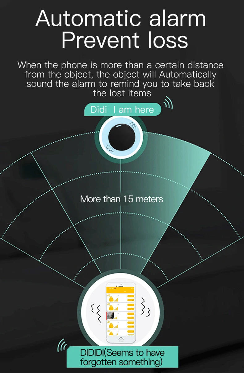 Mini GPS Locator Bluetooth Find Keys, Pets, Children, Belongings