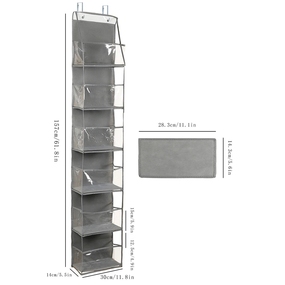 ! PCS 4/6 Layer Over the Door Hanging Organizer, Use for Cosmetics, Storage, Nursery, Bathroom