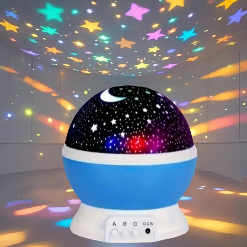 Starry Night Light Projector Moon and Stars USB 360 Degrees Rotatable
