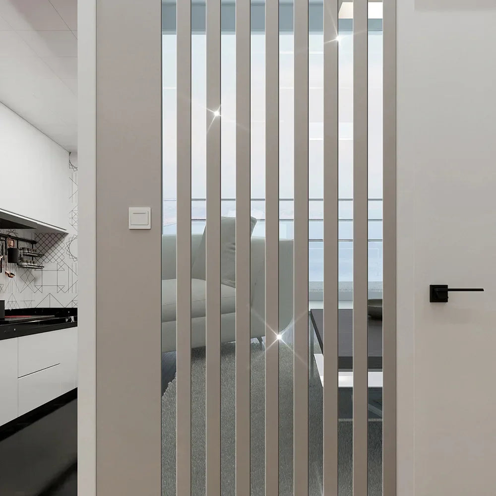 10pcs Strip Wall Mirrors Self-Adhesive Decorative Strips For The Home.