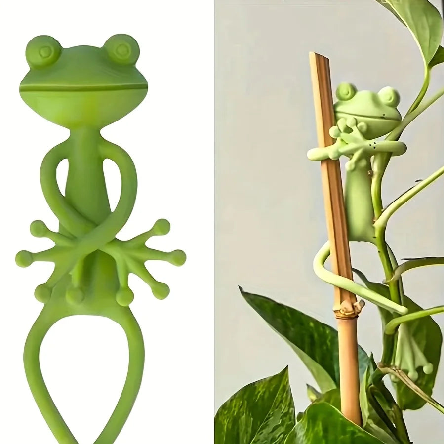 Green Frog Plant Support For Small Potted Plants, Garden Flowers