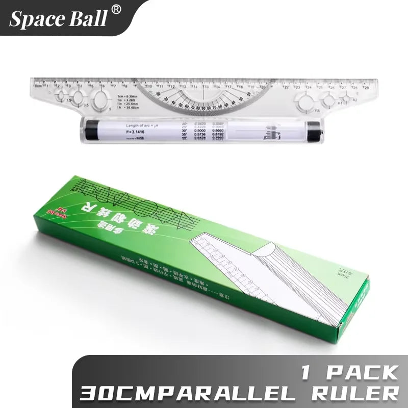 Multi-functional Triangle Ruler  12.5/30cm Drafting Tool Scale Ruler Architect Technical Ruler