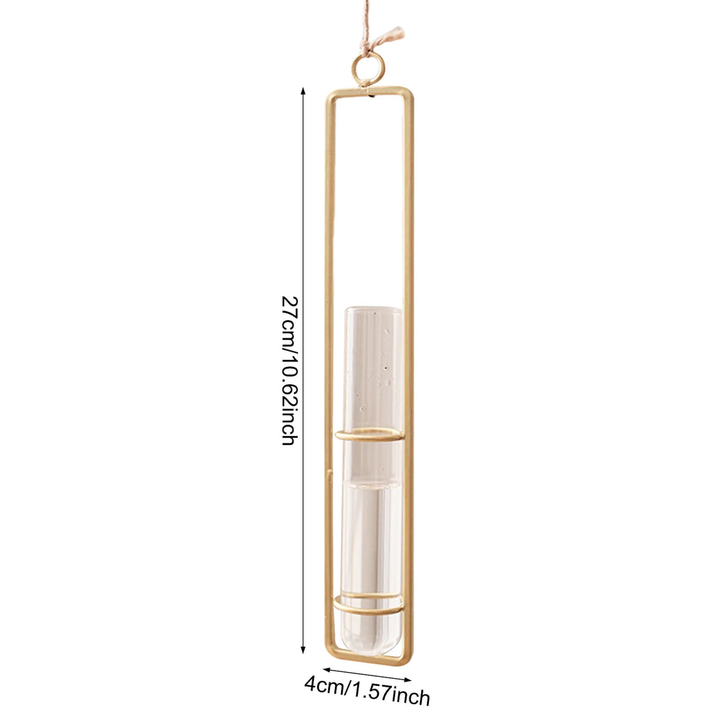 Nordic Hanging Tube Vases Clear Glass
