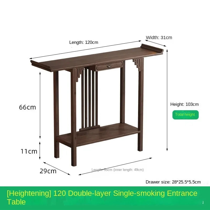 Chinese-Style Foyer or Entrance table, Bamboo and solid Wood
