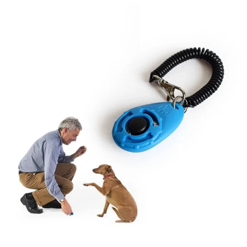 Dog Training Clicker Adjustable Wrist Strap Key Chain