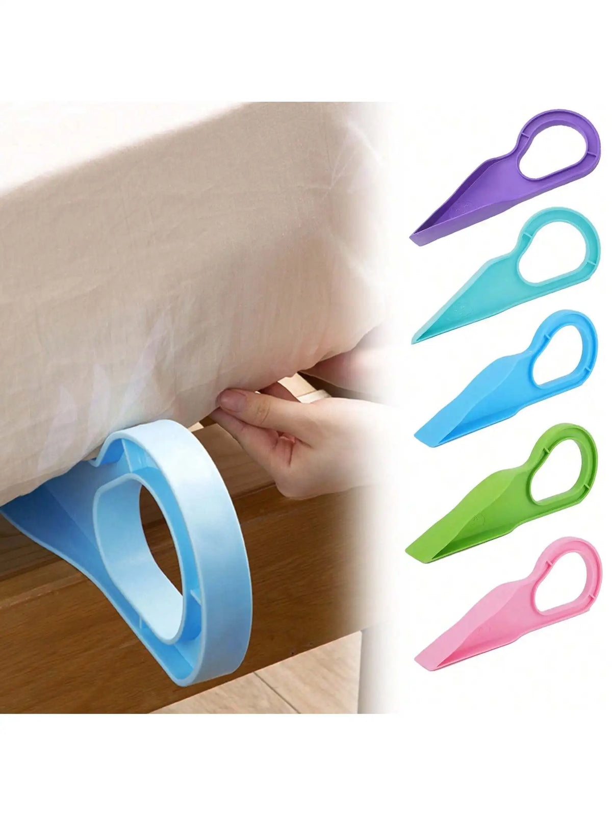﻿
1/2 pcs Mattress Lifter Tool for Changing, Removing. Bed Skirts, Wedge