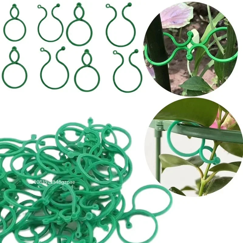 50/100Pc Garden Plant Clips Holds Plants Upright, Vine Support