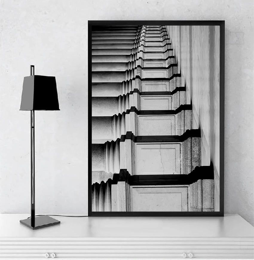 Wall Art Prints Scandinavian Nordic Black and White, Canvas