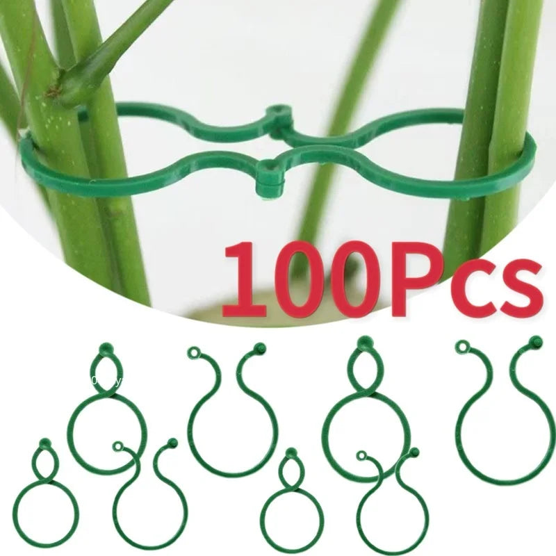 50/100Pc Garden Plant Clips Holds Plants Upright, Vine Support