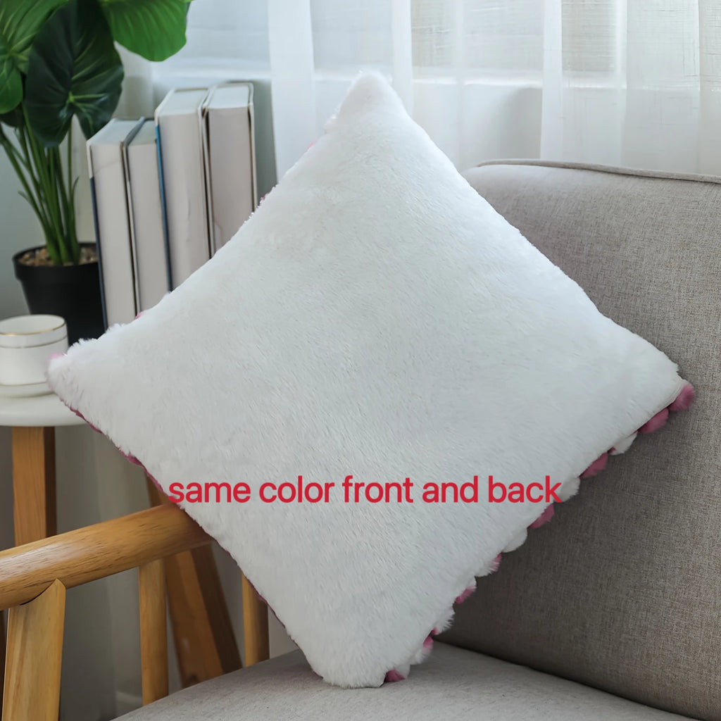 Pack Of Two Artificial Plush Fur. Decorative Throw Pillows. No Pillow Core
 ﻿