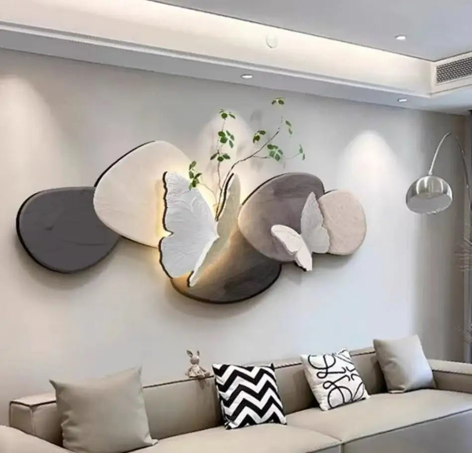 3D Butterflies Wall Mounted with Lights, Luxurious, High End
