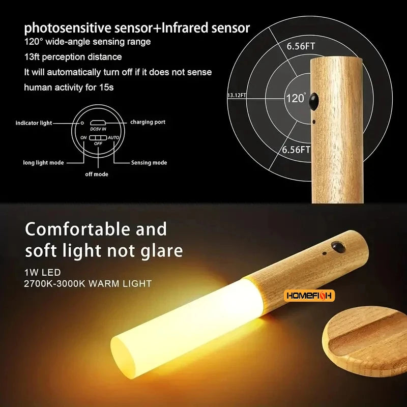 Human Body Induction Night Light LED Rechargeable
