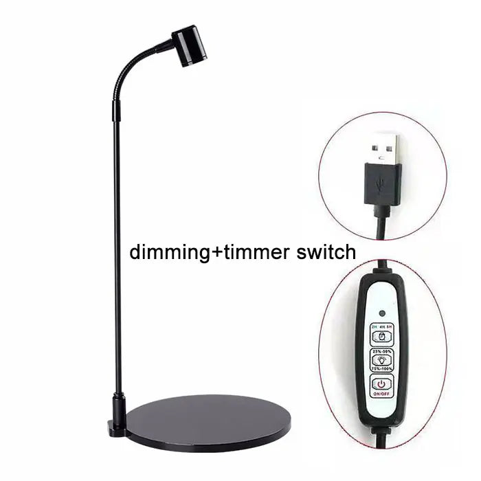 USB Grow Light, Indoor Plant LED Lamp, Stand, Height Adjustable
