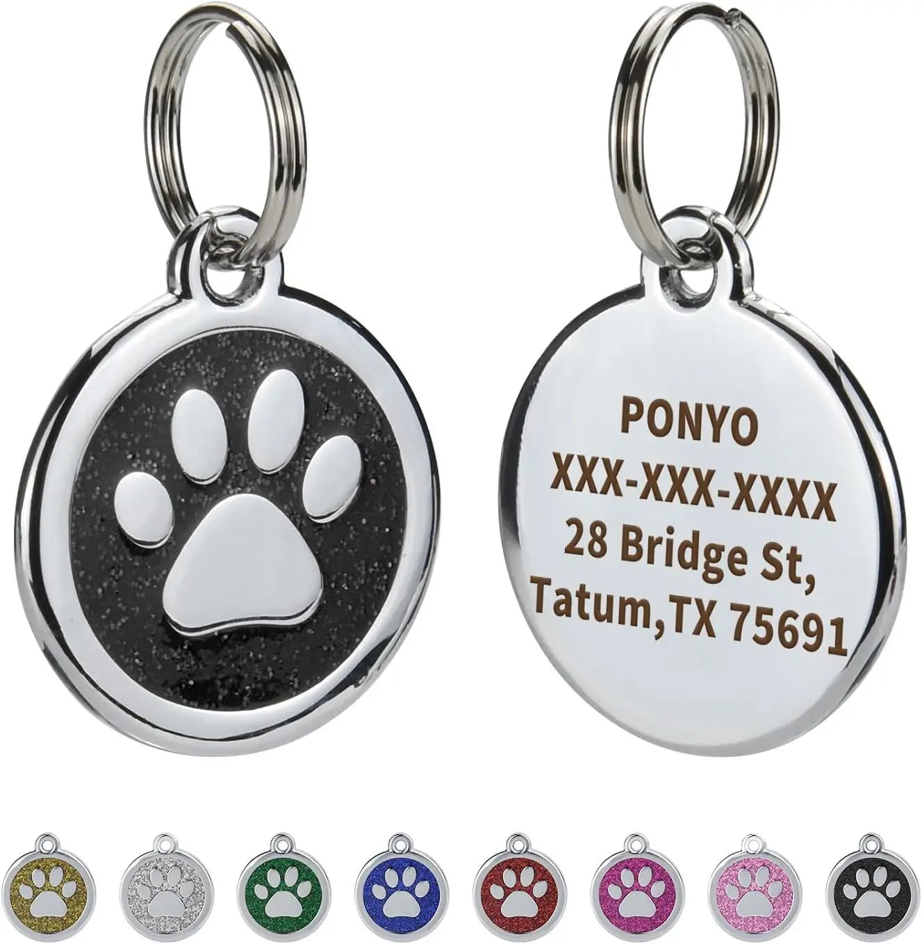 Pet ID Tag Free Engraving Personalized For Dogs and Cats