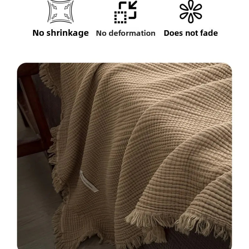 Japanese Style Summer Blanket, Lightweight, Breathable, Made Of 6 Layers Of Yarn, Great for a Nap Easy to Carry
Easy to Carry